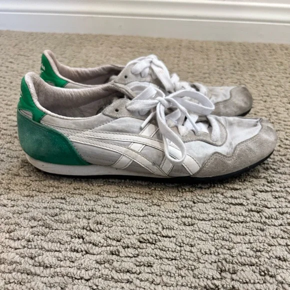 Onitsuka Tiger by Asics White and Green Sneakers - Picture 4 of 7